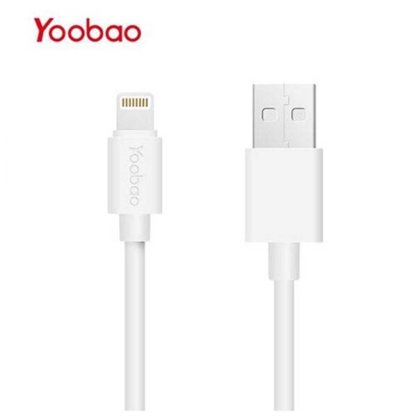 Cable Lightning Marca Yoobao Modelo YB-403 Blanco 1.2M - Imagen 2