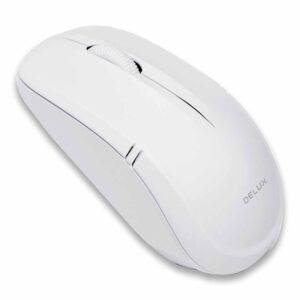 Mouse Inalambrico Marca Delux  Modelo M136GX Blanco