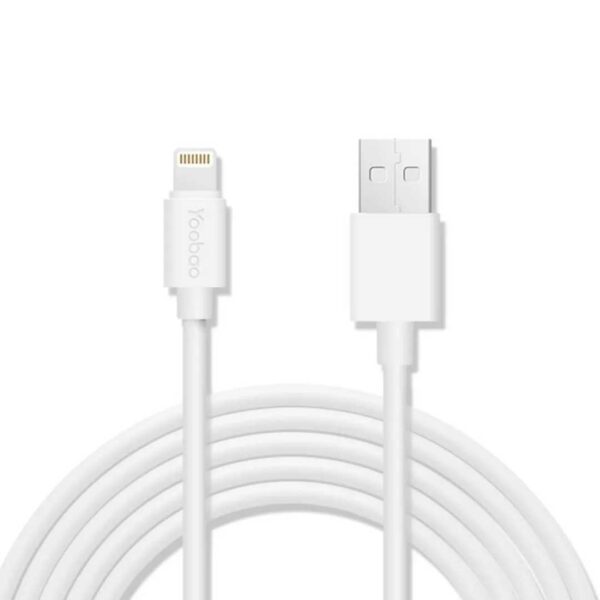 Cable Lightning Marca Yoobao Modelo YB-403 Blanco 1.2M - Imagen 3