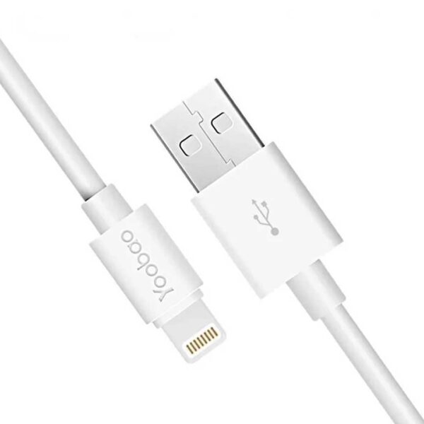 Cable Lightning Marca Yoobao Modelo YB-403 Blanco 1.2M