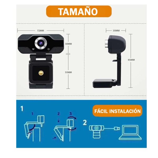 Cámara Web Full HD 1080p Con Micrófono - Imagen 2