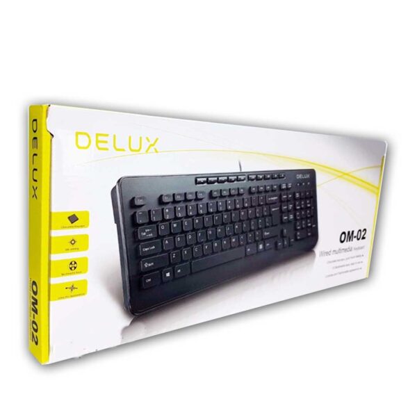 Teclado DELUX multimedia con cable-OM-02U - Imagen 2