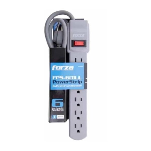 Protector Forza De Sobretensión 90j/1875w, 6 Salidas, Ul -110v