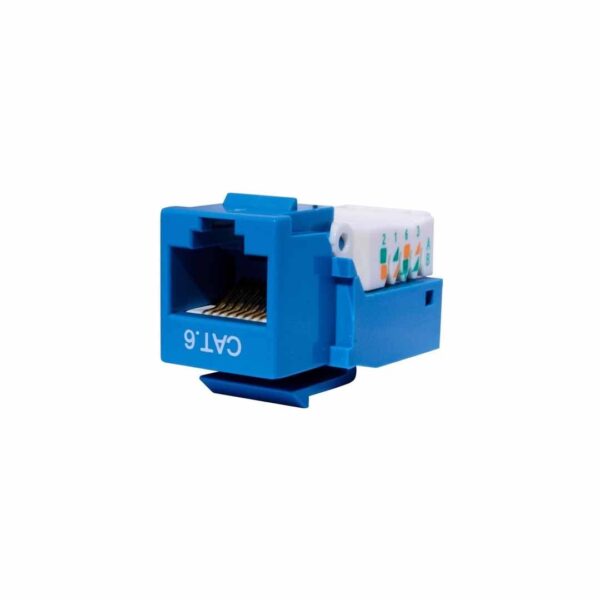 Conectores Jack Coupler Cat6 Qnet Azul, Blanco Y Rojo - Imagen 3